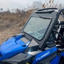 EMP D.O.T. Rated Safety Glass Full Front Windshield w/ Hand Wiper - Polaris RZR XP Turbo S