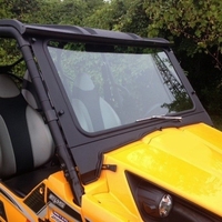 EMP D.O.T. Rated Safety Glass Full Front Windshield w/ Wiper - 2012-15 Kawasaki Teryx4, Teryx 800