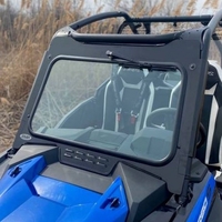 EMP D.O.T. Rated Safety Glass Full Front Windshield w/ Wiper - Polaris RZR XP Turbo S
