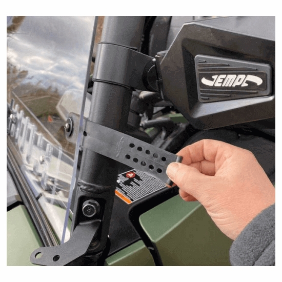 EMP D.O.T. Rated Vented Hard Coated Full Front Windshield - 2021-23 Yamaha Wolverine RMAX 1000, X2 R-Spec 850 - alt image 1