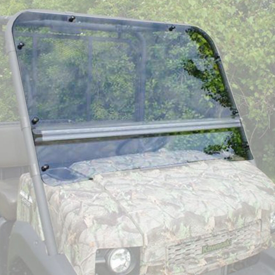 EMP Flip Up Hard Coated Front Windshield - Kawasaki Mule 4010