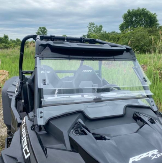 EMP Hard Coated Flip Up Front Windshield - 2019-23 Polaris RZR XP 1000, XP Turbo - alt image 0