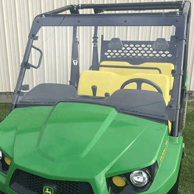 KEMIMOTO Front Full Polycarbonate Windshield For John Deere Gator XUV 550/560/590 – Clear, Hard Coated