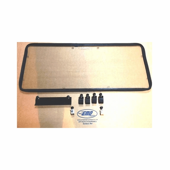 EMP Hard Coated Front Windshield, Cab Back Combo - 2016-21 Mid Size Polaris Ranger 500, 570, ETX, EV - alt image 2