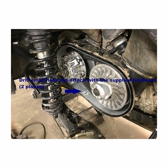 EMP Inner Belt Housing Guard - 2017-21 Can Am Maverick X3 - alt image 1