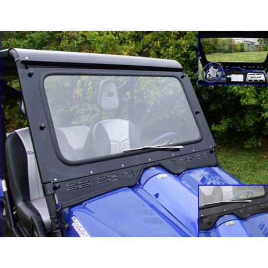 EMP Safety Glass Front Windshield w/ Wiper - Yamaha Rhino - alt image 1