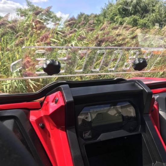EMP D.O.T. Rated Vented Hard Coated Full Front Windshield - 2019-22 Honda Talon 1000 - alt image 1