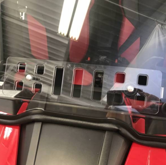 EMP D.O.T. Rated Vented Hard Coated Full Front Windshield - 2019-22 Honda Talon 1000 - alt image 2