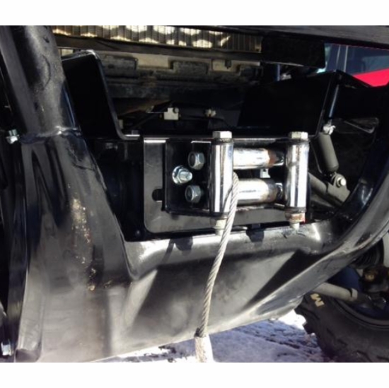 thumbnail image 2 of Honda Pioneer 700 Stereo Mounting Bracket - 3 Hole, 6 Switch, 2 Power Outlet Cutouts - Black Powder Coat 2 of 4