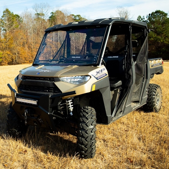 Falcon Ridge Hard Coated Velocity Flip Up Front Windshield - 2013-25 Full Size Polaris Ranger w/ Pro-Fit Cage - alt image 0
