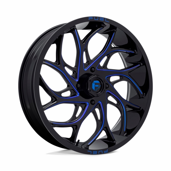 Fuel D778 Runner Gloss Black Milled Candy Blue Wheel - 4/137