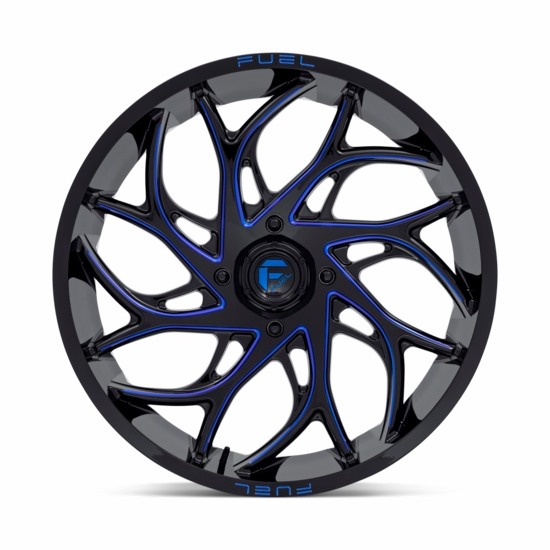 Fuel D778 Runner Gloss Black Milled Candy Blue Wheel - 4/137 - alt image 1