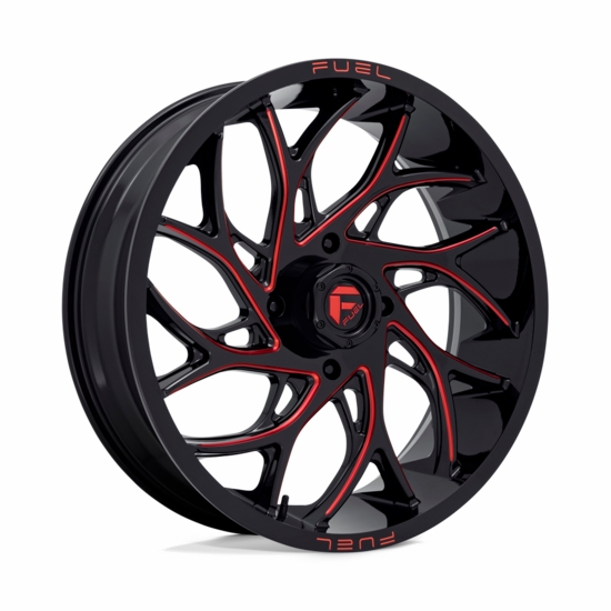 Fuel D778 Runner Gloss Black Milled Candy Red Wheel - 4/156