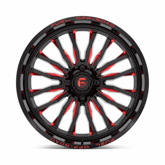 Fuel D822 Arc Gloss Black Milled Red Wheel - 4/137 - alt image 1