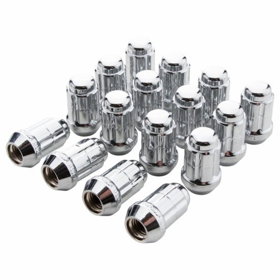 Gorilla Automotive 3/8 Inch x 24 Splined Lug Nuts w/ Key, Box of 16 - alt image 0