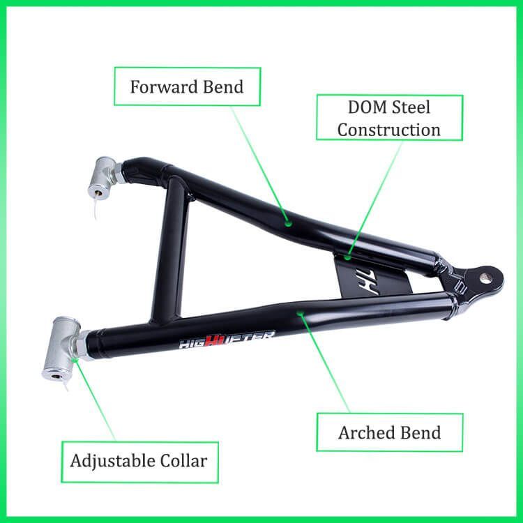 Front Shock Mount Braces For Kawasaki Teryx KRX 1000 - Black Powder Coated