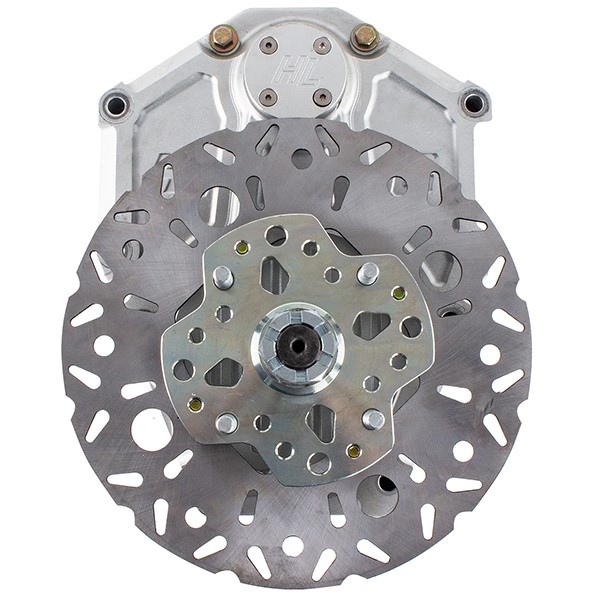 thumbnail interactive-video image 1 of Caltric 2 Rear Brake Disc Rotors For Polaris Ranger Crew XP 1000 (2017-2019) – Drilled Chrome 1 of 3