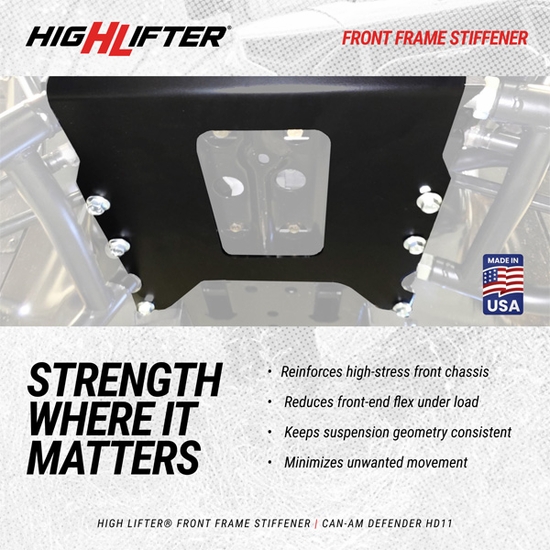 High Lifter Front Frame Stiffener - Can Am Defender HD11 - alt image 9