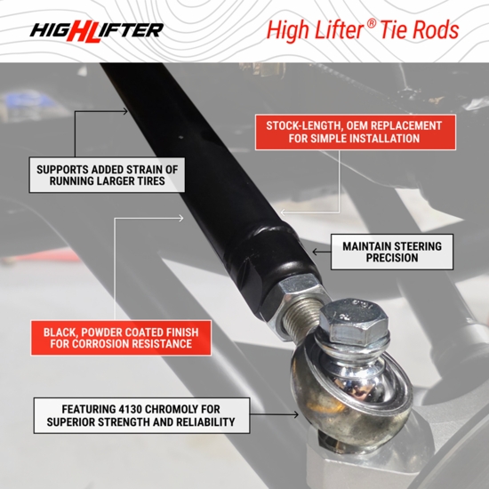 High Lifter Heavy Duty Tie Rods - 2025-26 Can Am Outlander 850, 1000 - alt image 2