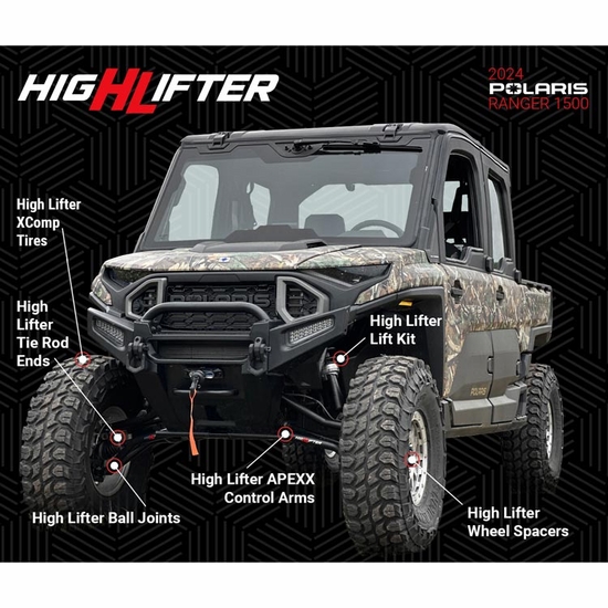 High Lifter Heavy Duty Tie Rods - Polaris Ranger 1500 XD - alt image 3