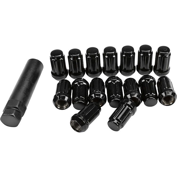 Black ITP 12mm x 1.5 Splined Lug Nuts with Key Side By Side Stuff