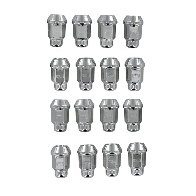 ITP Chrome Finish 12mm x 1.5 Tapered Lug Nuts Side By Side Stuff