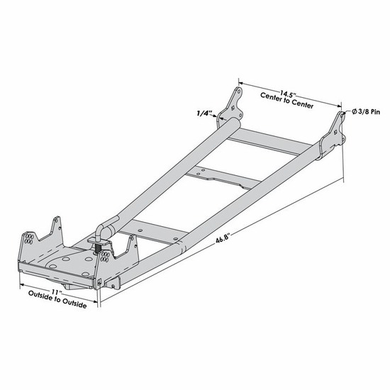 KFI Mid Mount ATV Snow Plow Push Tubes - alt image 0