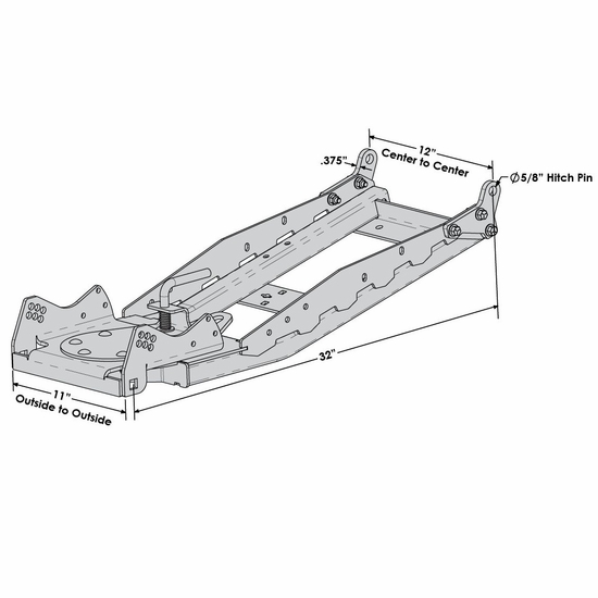 KFI PRO 2.0 Front Mount Snow Plow Push Tubes - alt image 1