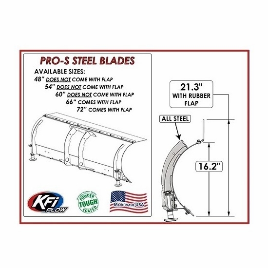 KFI Pro-S Straight Steel Snow Plow Blade - alt image 1