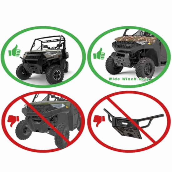KFI Winch Mount - 2018-25 Full Size Polaris Ranger 1000, XP 1000, XP Kinetic - alt image 0