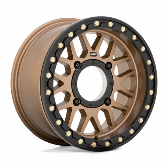 KMC KS235 Grenade Satin Bronze Beadlock Wheel - 4/156