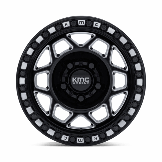 KMC KS241 Torx Gloss Black Milled Beadlock Wheel - 4/137 - alt image 1
