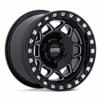 KMC KS241 Torx Gloss Black Milled Beadlock Wheel - 4/137