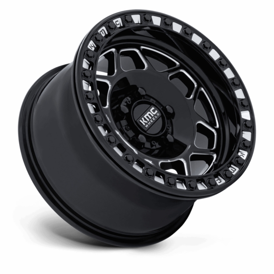 KMC KS241 Torx Gloss Black Milled Beadlock Wheel - 4/156 - alt image 0