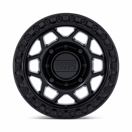 KMC KS241 Torx Matte Black w/ Gloss Black Ring Beadlock Wheel - 4/137 - alt image 1