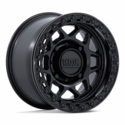KMC KS241 Torx Matte Black w/ Gloss Black Ring Beadlock Wheel - 4/156