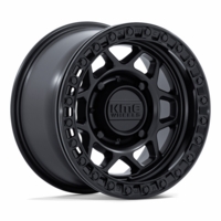 KMC KS241 Torx Matte Black w/ Gloss Black Ring Beadlock Wheel - 4/156