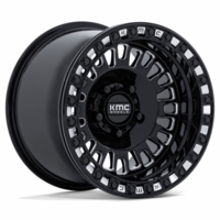 KMC KS242 Aztec Gloss Black Milled Beadlock Wheel - 6/5.5