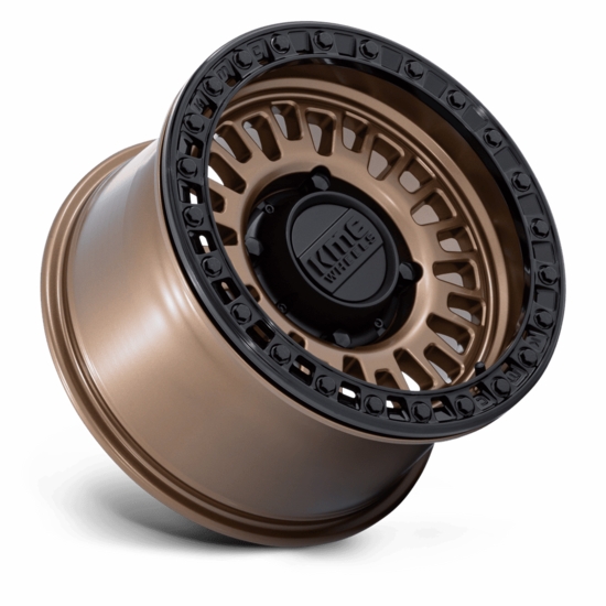 KMC KS242 Aztec Matte Bronze w/ Matte Black Ring Beadlock Wheel - 4/137 - alt image 0