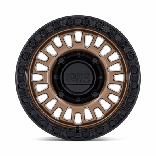 KMC KS242 Aztec Matte Bronze w/ Matte Black Ring Beadlock Wheel - 6/5.5 - alt image 1