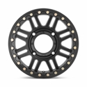 KMC KS250 Cage Satin Black w/ Gloss Black Ring Beadlock Wheel - 4/137