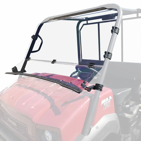 Kolpin Hard Coated Full Hinged Front Windshield - Kawasaki Mule 4000, 4010