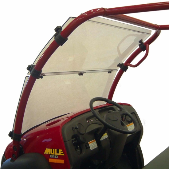 Kolpin Hard Coated Full Hinged Front Windshield - Kawasaki Mule 600, 610 - alt image 0