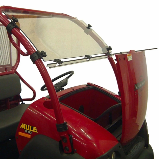 Kolpin Hard Coated Full Hinged Front Windshield - Kawasaki Mule 600, 610 - alt image 2