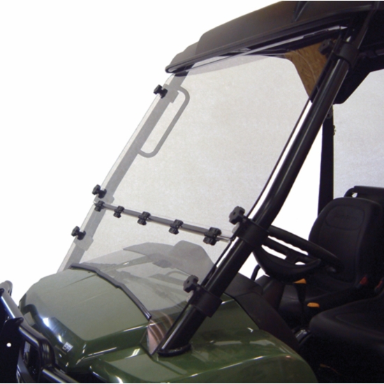 Kolpin Hard Coated Full Hinged Windshield - 2004-18 John Deere Gator HPX, XUV 620i, 625i, 825, 850d, 855