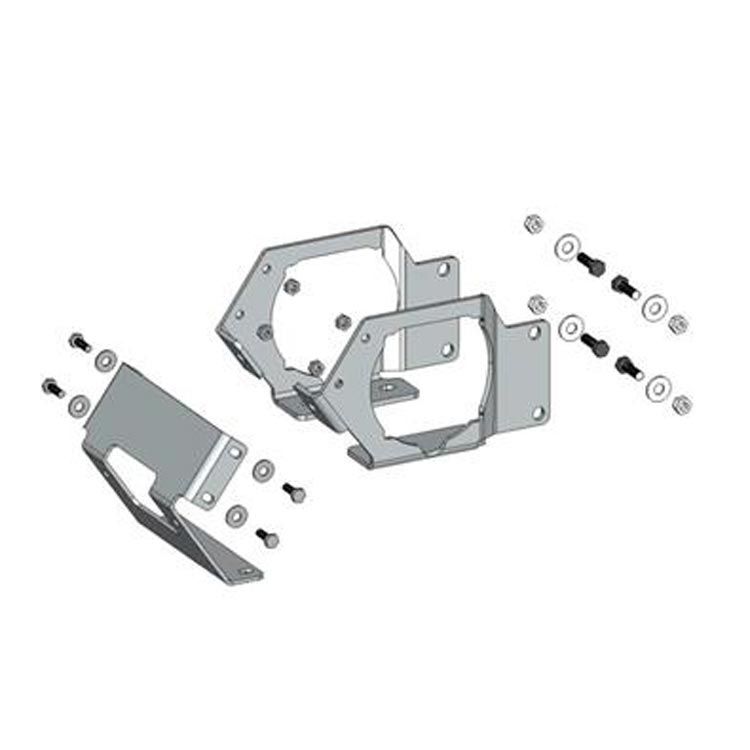 thumbnail image 2 of Heavy Duty Winch Mount Plate Kit Fits 2018-2023 Polaris Ranger 1000 XP 4x4 – Black KFI Style Bracket 2 of 4