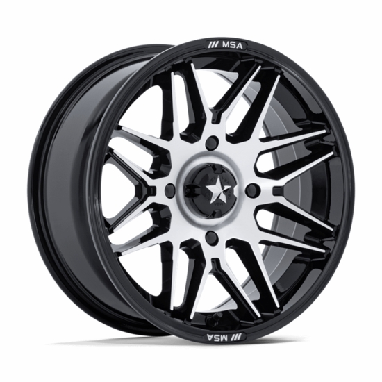 MSA MA052 Radar Gloss Black w/ Machined Face Wheel - 4/156