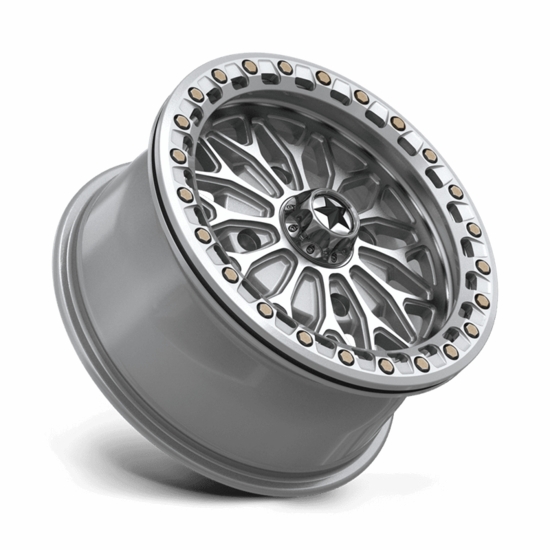 MSA MA053 Bolo Gloss Silver Beadlock Wheel - 4/137 - alt image 0