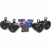 MTX Audio Amplifier and 4 Tower Speaker Package