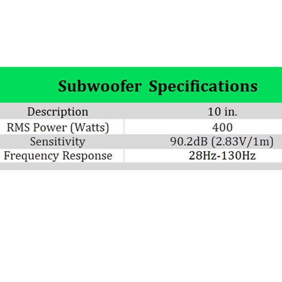 MTX Audio Loaded Subwoofer - Polaris RZR XP 1000, XP Turbo, XP Turbo S, S 1000, 900, S 900 - alt image 15